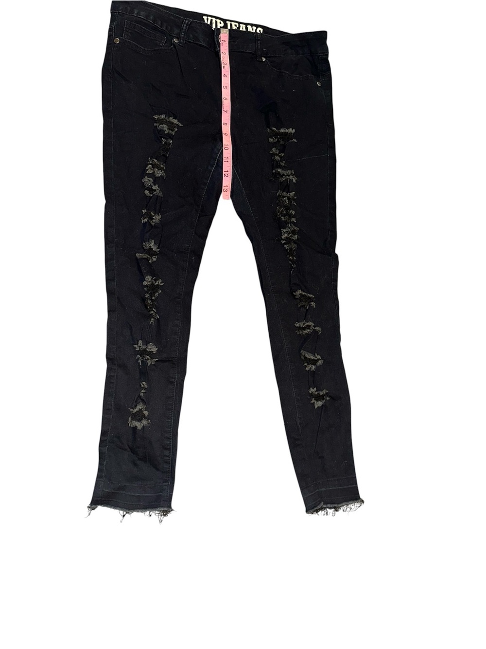 VIP Women Black Ripped Skinny Jeans - Picture 5 of 12
